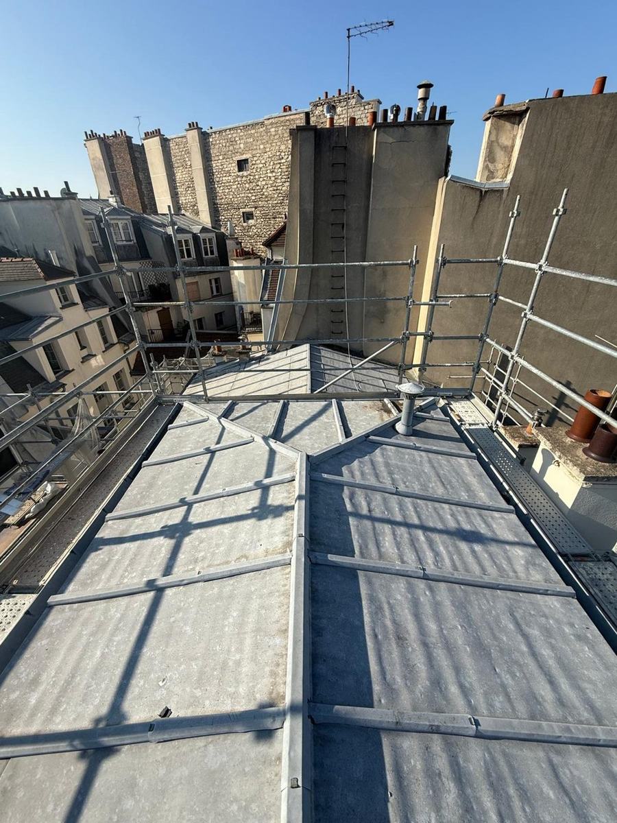Couverture en zinc d’un immeuble réalisée par Nexelis